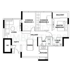 Blk 316A Waterway Cascadia (Punggol), HDB 4 Rooms #597082031